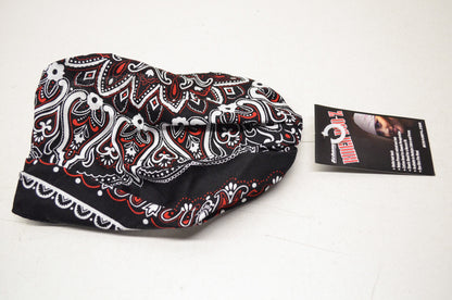 New Schampa Light Rider Doo Z Elastic Headback Black Red Paisley