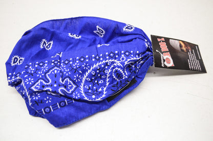 New Schampa Light Rider Doo Z Elastic Headband Royal Blue Paisley