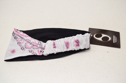 New Schampa Mini Doo Z Elastic Headband White Pink Paisley