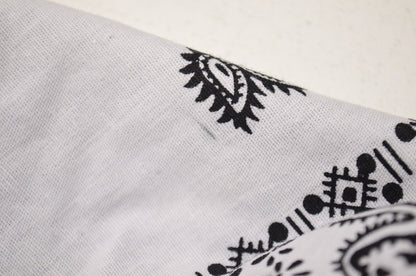 Mini Doo Z Elastic Headband Black White Paisley NOS