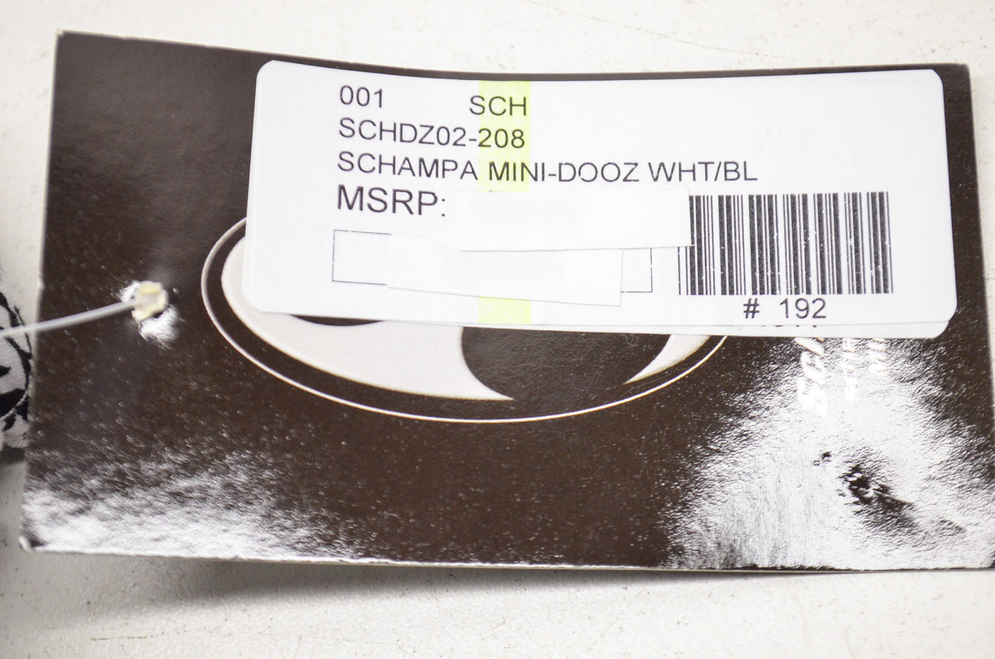 Mini Doo Z Elastic Headband Black White Paisley NOS