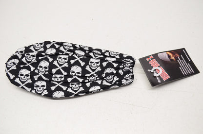 New Schampa Light Rider Doo Z Elastic Headband Skulls & Crossbones