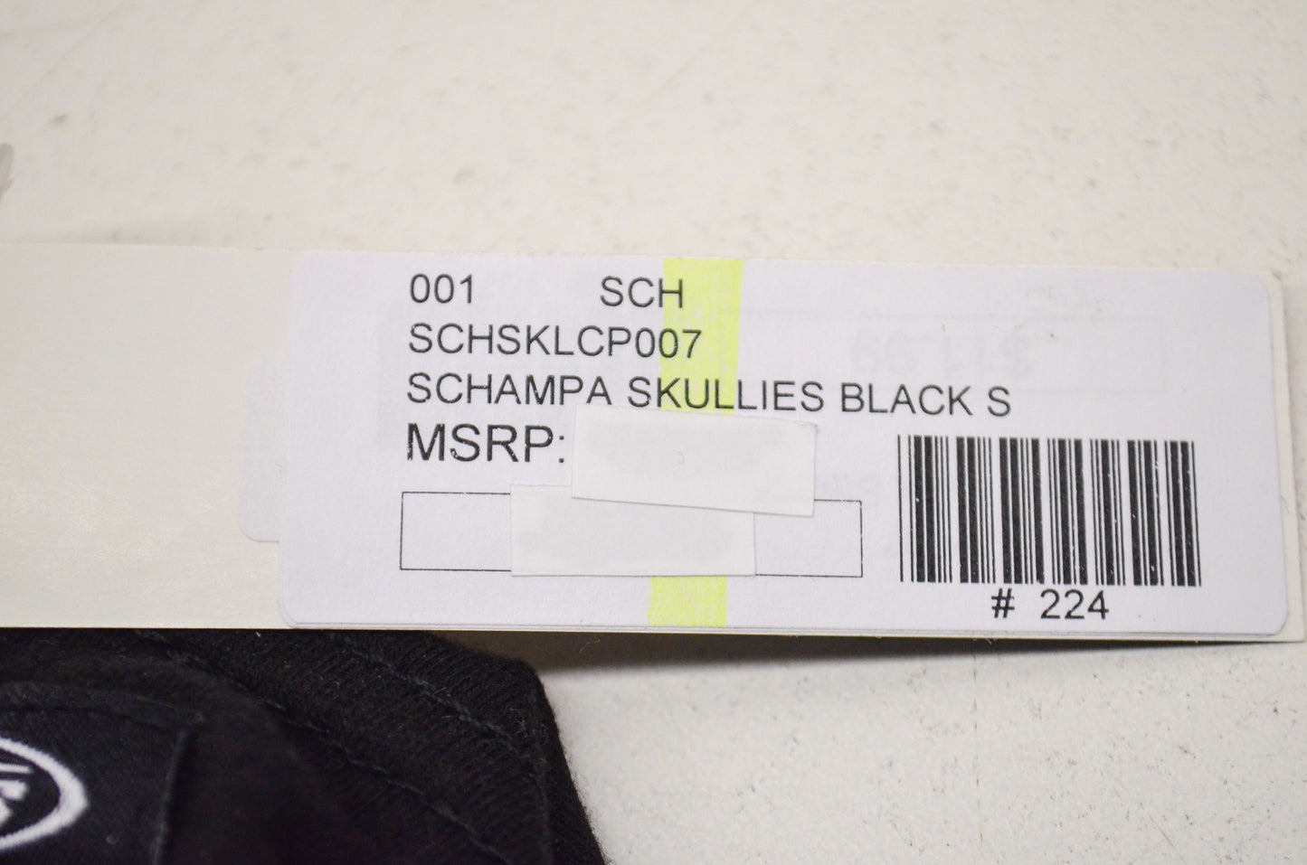 New Schampa Stretch Skullie Cap Black