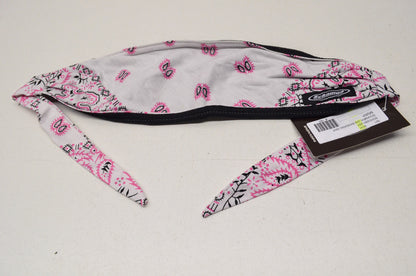 New Schampa Old School Bandana Pink on White Paisley