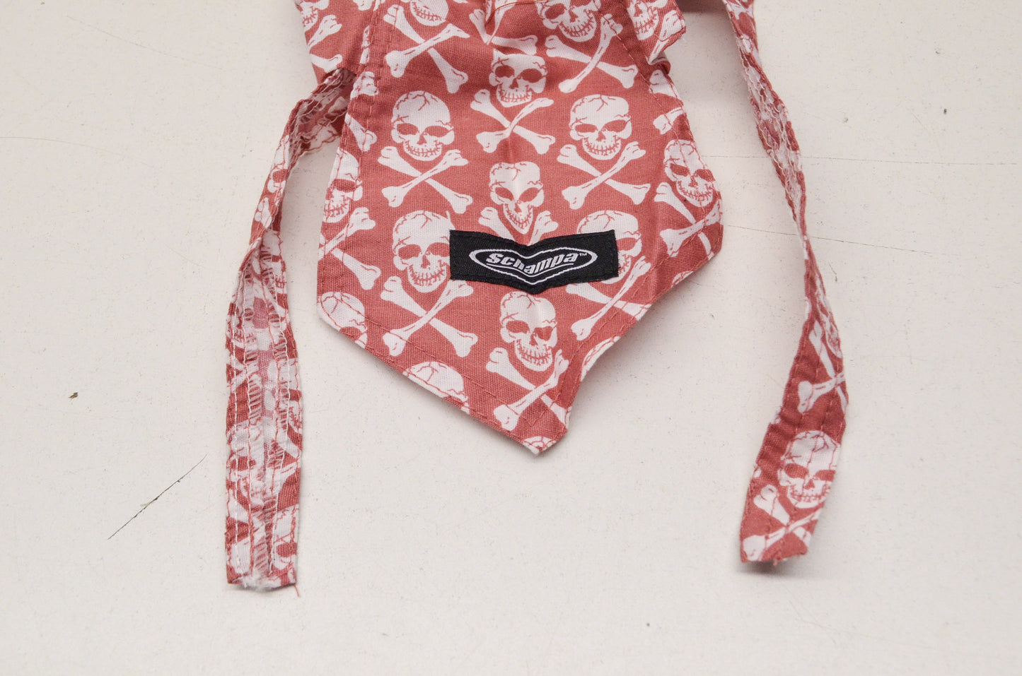 New Schampa Rider Headwrap Coral Skulls & Cross Bones