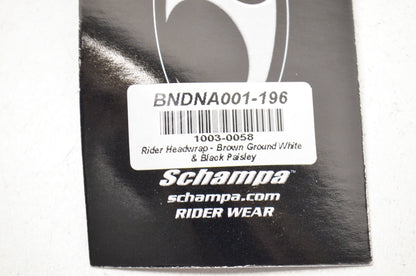 New Schampa Rider Headwrap Brown Paisley