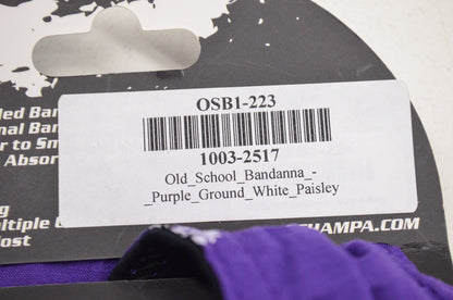 New Schampa Old School Bandana Purple Paisley