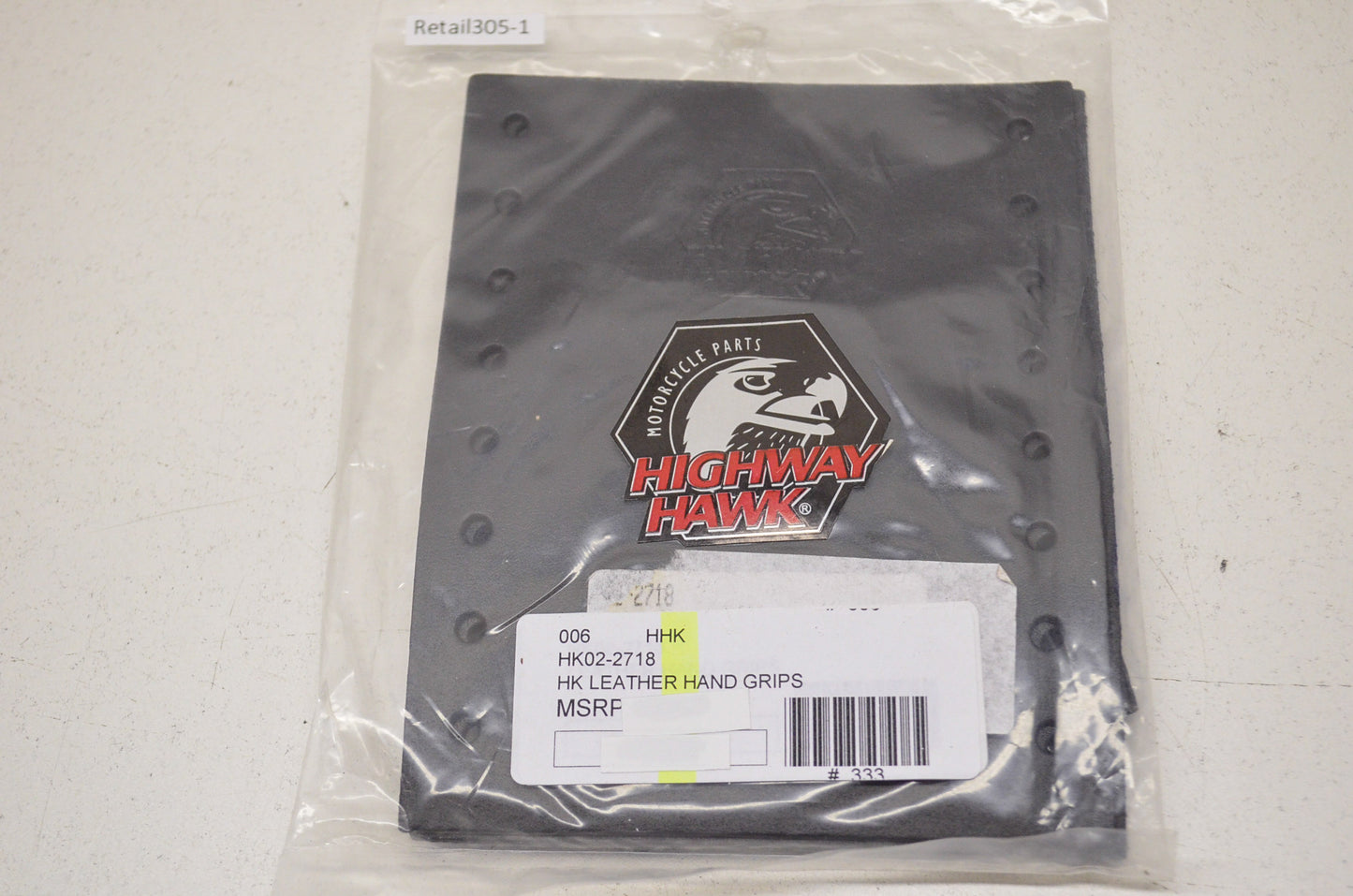 New Highway Hawk Leather Hand Grip Set