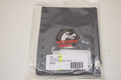 New Highway Hawk Leather Hand Grip Set