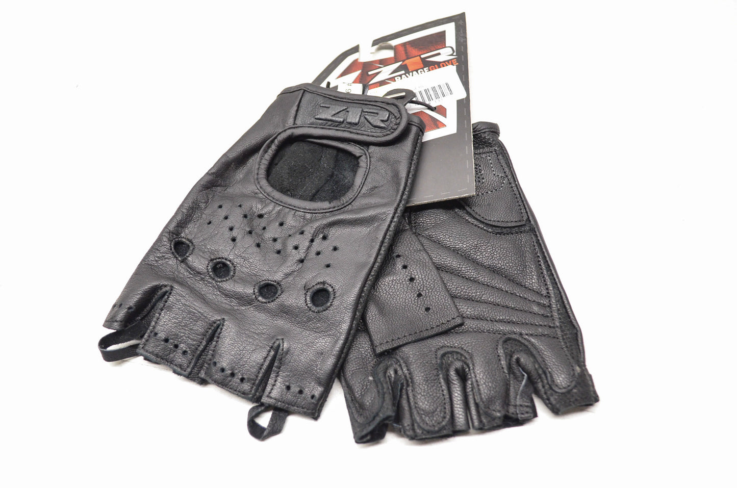 New Z1R Ravage Goat Leather Fingerless Gloves L