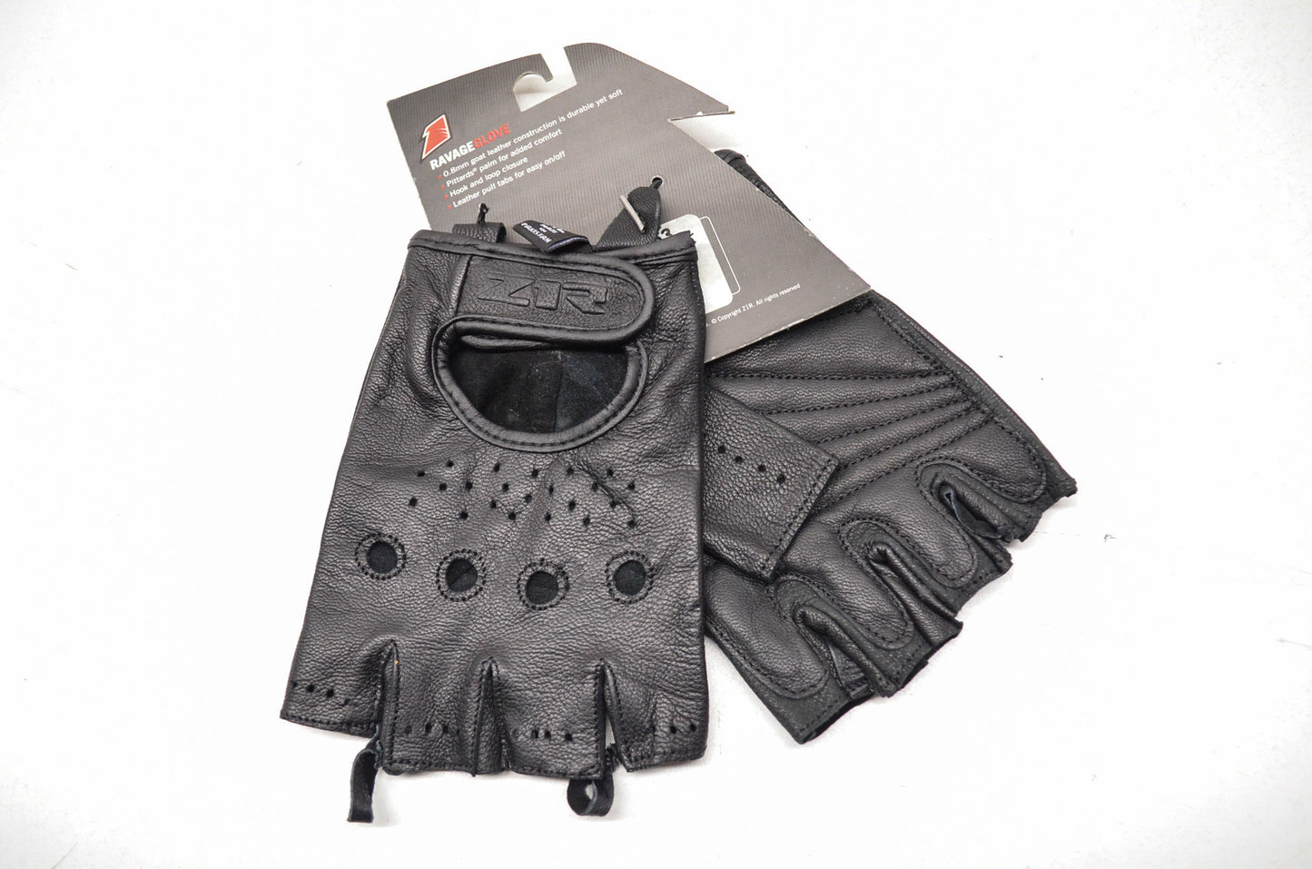 New Z1R Ravage Goat Leather Fingerless Gloves XL