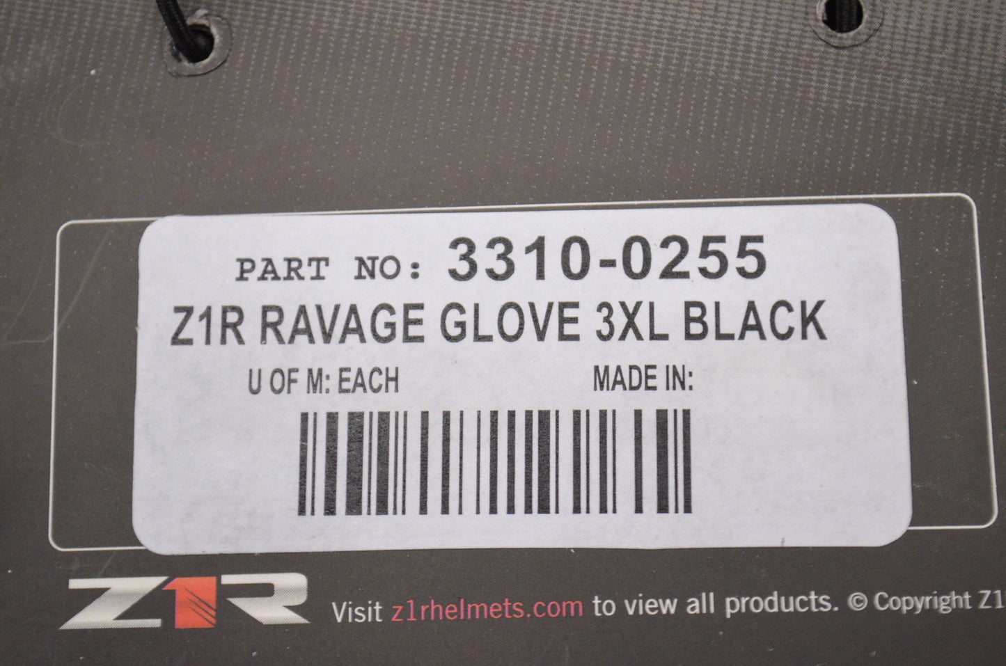 New Z1R Ravage Goat Leather Fingerless Gloves 3XL