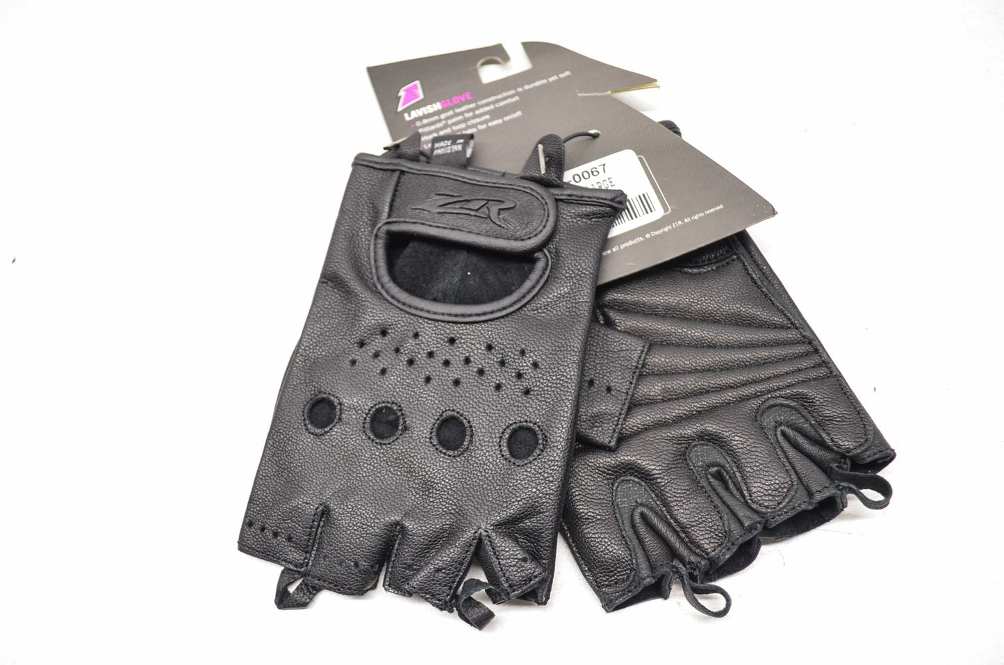 New Z1R Women's Lavish Goat Leather Fingerless Gloves L