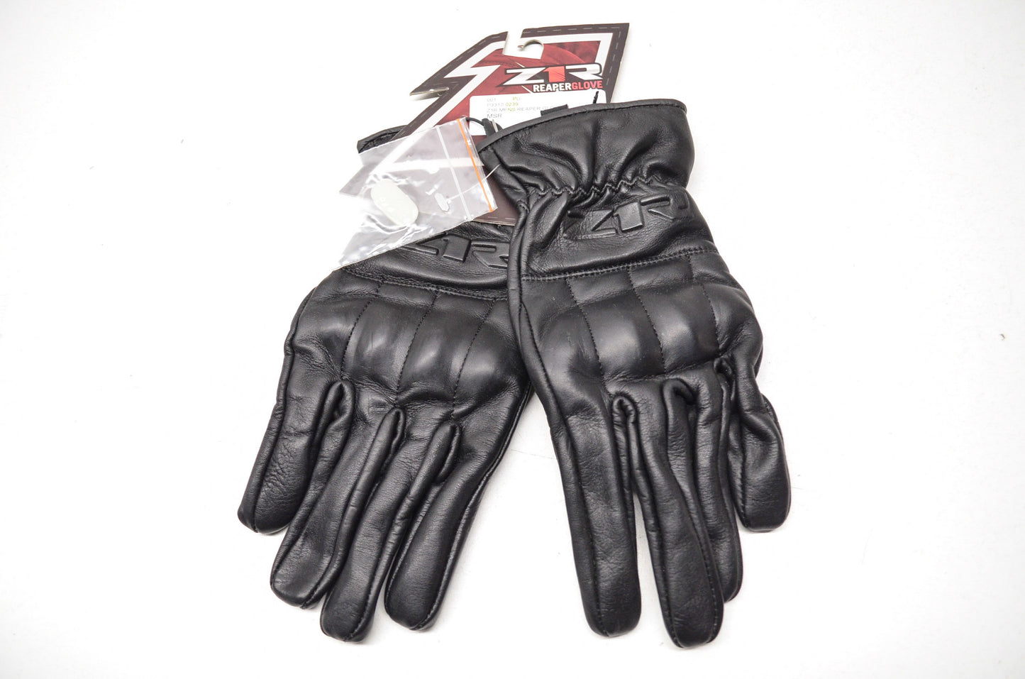 New Z1R Men's Reaper Cowhide Rubber Knuckle Gloves M