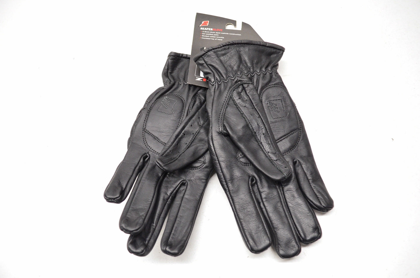 New Z1R Men's Reaper Cowhide Rubber Knuckle Gloves M