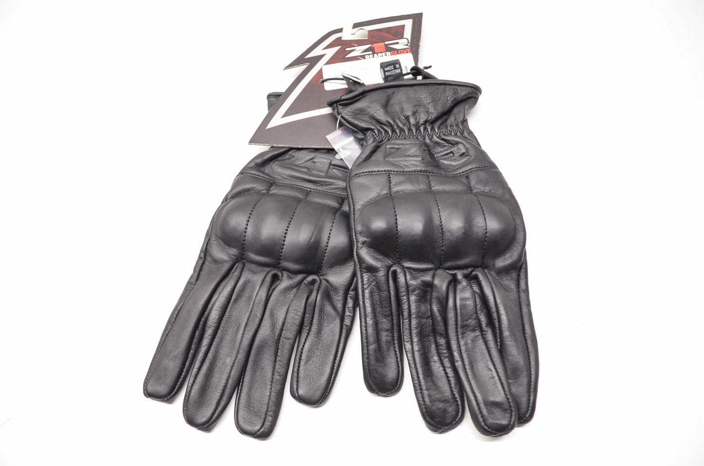 New Z1R Men's Reaper Cowhide Rubber Knuckle Gloves L