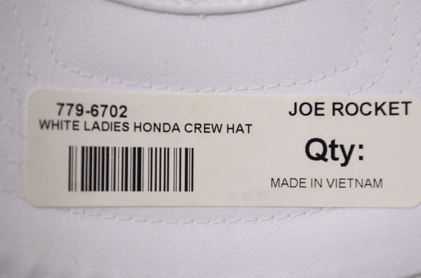 New Honda Joe Rocket Ladies White Crew Mesh Back Hat