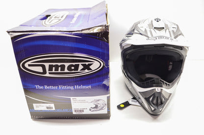 Gmax 814480-B, 846246, 72-6607L White Black Heavy Duty Off Road Core TC-5 Helmet