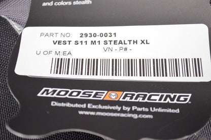 New Moose Racing M1 Stealth Vest Sz 11 XL