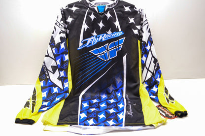 Fly Racing 364-223M Kinetic Jersey Yellow Blue M NOS