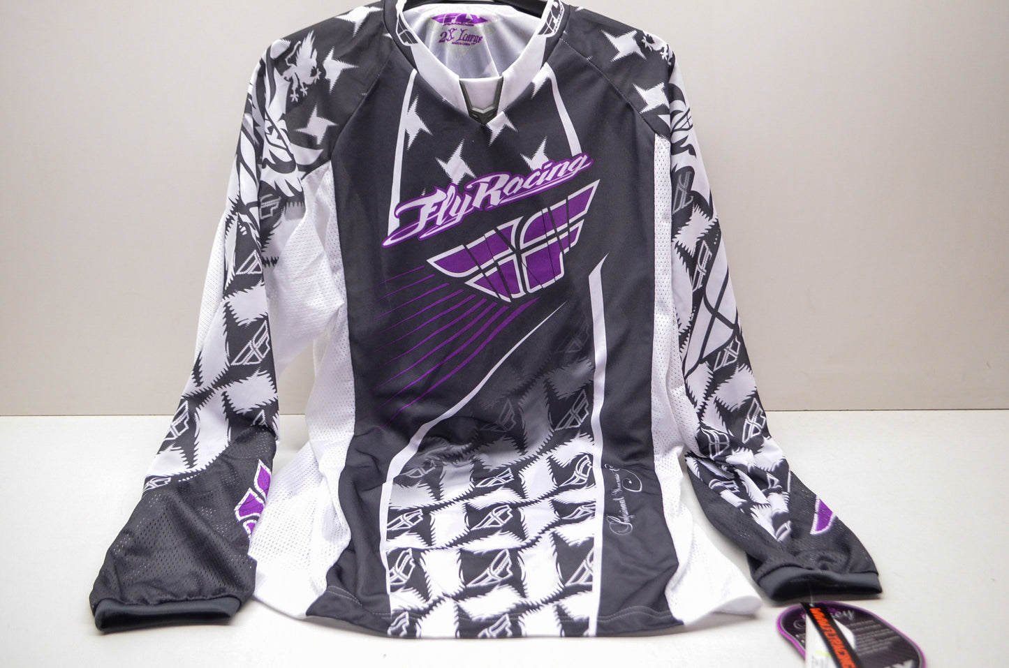 New Fly Racing Ladies Kinetic Jersey Purple Grey 2XL
