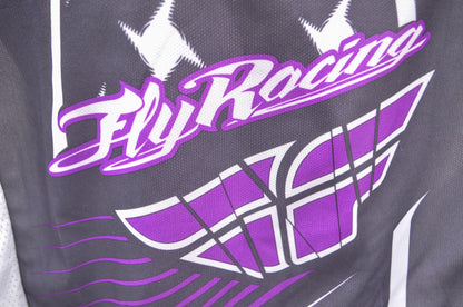 New Fly Racing Ladies Kinetic Jersey Purple Grey 2XL