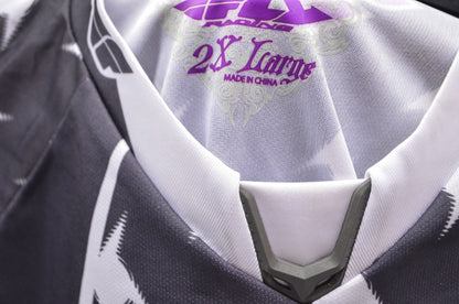 New Fly Racing Ladies Kinetic Jersey Purple Grey 2XL
