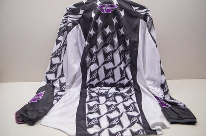 New Fly Racing Ladies Kinetic Jersey Purple Grey 2XL
