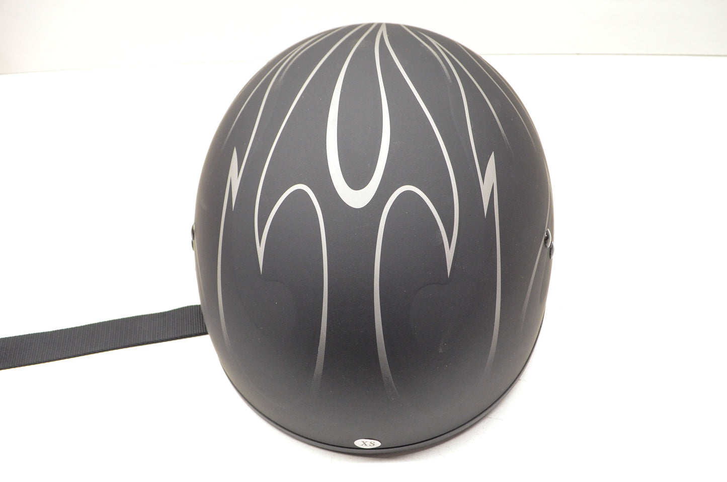 New Gmax Black Flames Naked M.C. Half Helmet Derk2 XSmall