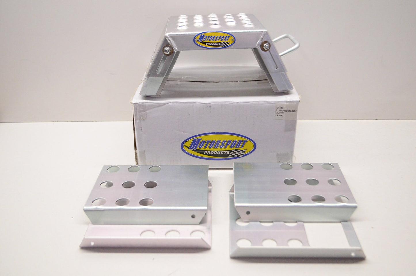 Products Mini Moto Silver Starting Standing Block 1 Pair NOS