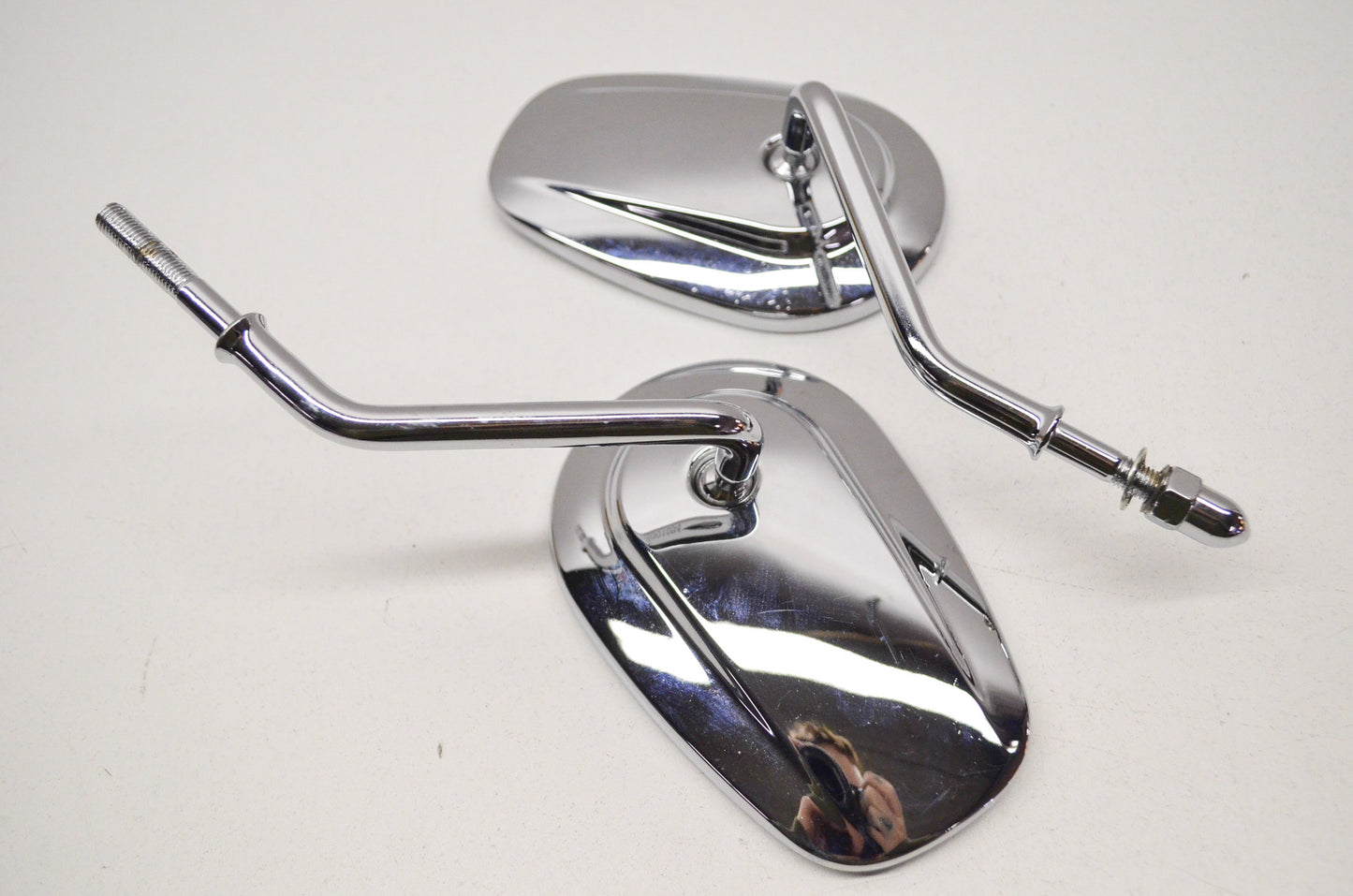 Chrome Teardrop Mirror Set NOS