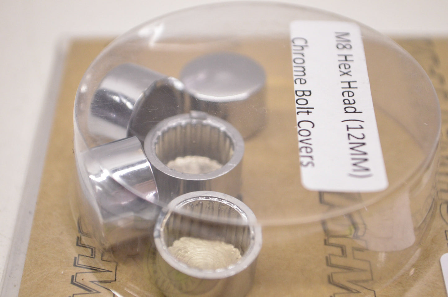 New Highway Hawk Chrome M8 Hex Bolt Covers 5Pk 12mm