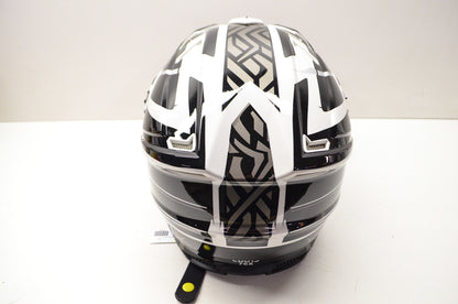 Gmax 3761245, 809305-P, 72-6801M Black White Silver Player Graphic Off Road Helm