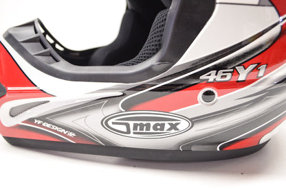 New Gmax White Red Off Road Core TC-1 Helmet Youth Small