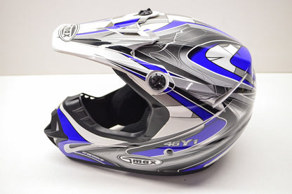 Gmax 814480-B, 846210, 72-6603YS White Blue Off Road Core TC-1 Helmet Youth Smal