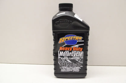 New Spectro Heavy Duty Motorcycle Engine Lube 20w50 1 Quart V Twin