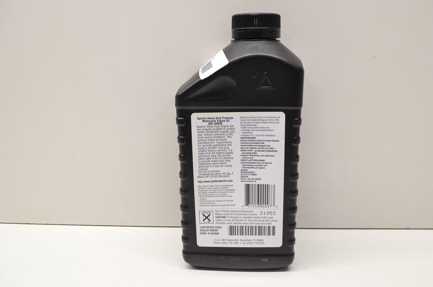 New Spectro Heavy Duty Motorcycle Engine Lube 20w50 1 Quart V Twin
