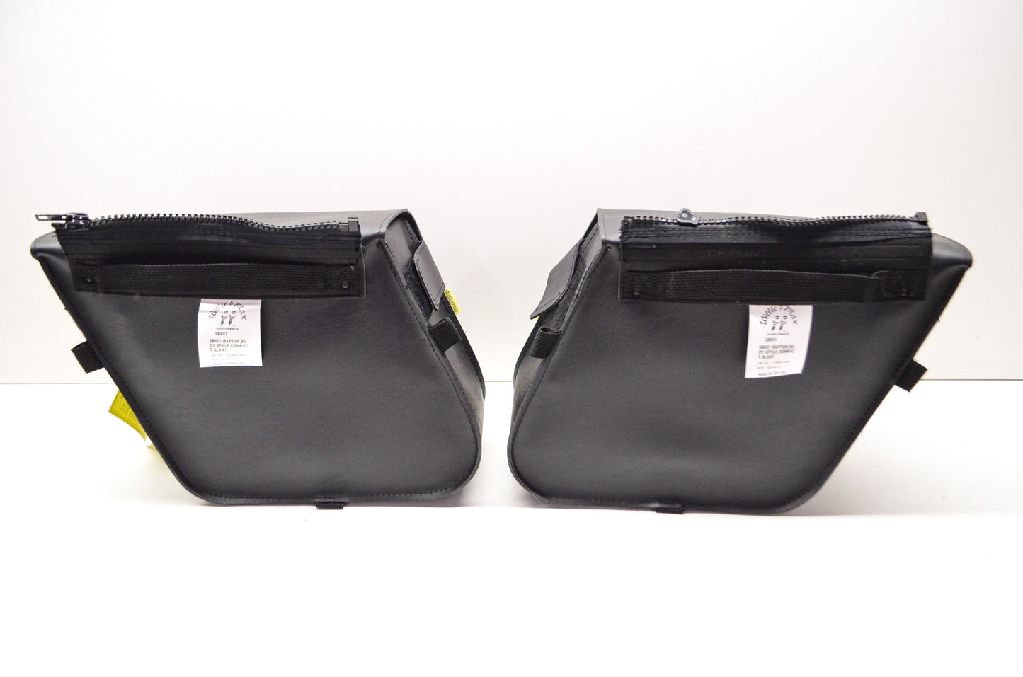 New Willie & Max Raptor Compact Slant Saddlebag Set