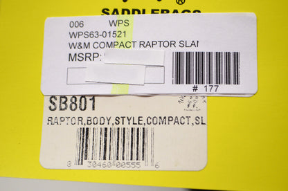 New Willie & Max Raptor Compact Slant Saddlebag Set