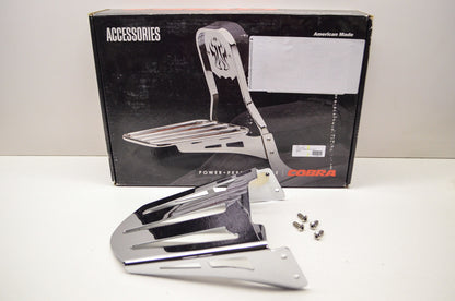 New Cobra Chrome Formed Sissy Bar Rack