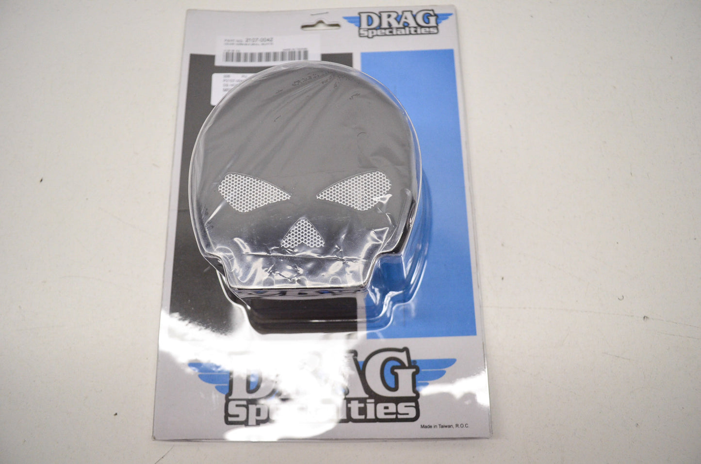New Drag Specialties Black Skull Silhouette Horn Cover Dyna Softail XL