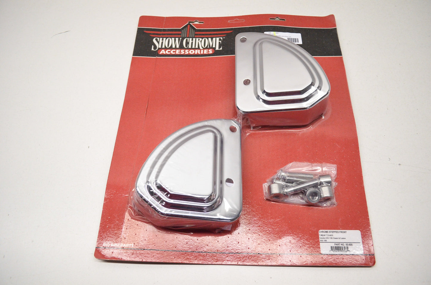 Stepped Front Caliper Covers Yamaha Classic XVS 1100 Custom XVS1300 NOS