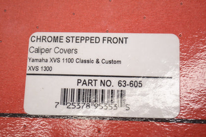 Stepped Front Caliper Covers Yamaha Classic XVS 1100 Custom XVS1300 NOS