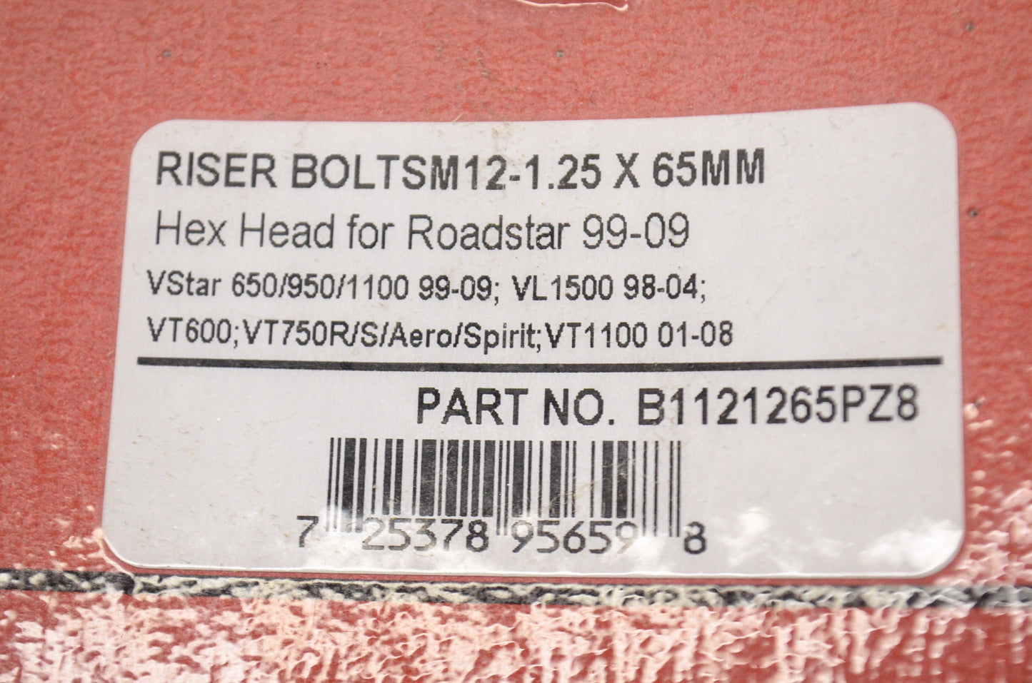 Accessories Riser Bolt Set M12-1.25 x 65mm Roadstar Vstar VL VT NOS