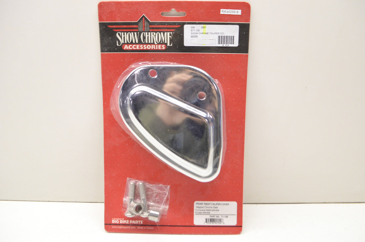 Accessories Stepped Chrome Steel Front Right Caliper Cover Kawasaki NOS