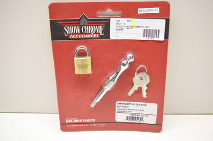 Accessories 6MM Helmet Holder Stud W/ Padlock NOS