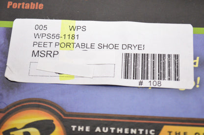 Peet Portable Electric Footwear Dryer NOS