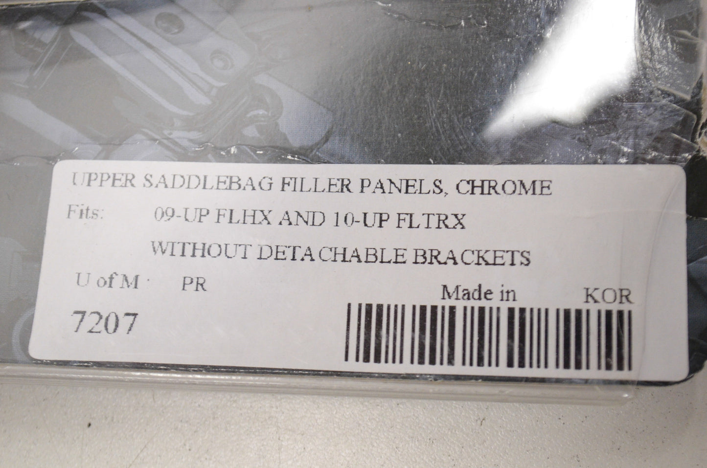 Chrome Upper Saddlebag Filler Panel Set FLHX FLTRX NOS