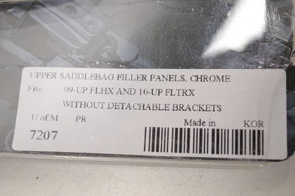 Chrome Upper Saddlebag Filler Panel Set FLHX FLTRX NOS