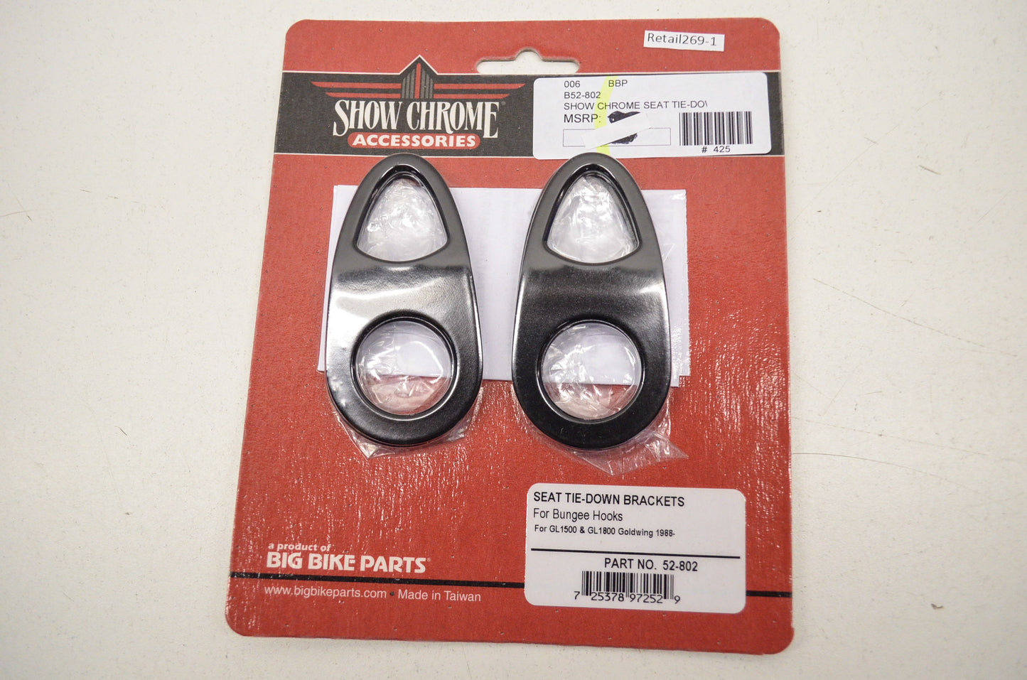 Seat Tie Down Bracket For Bungie Hooks Set of 4 Honda 88 GL 1500 GL 1800 Goldwin